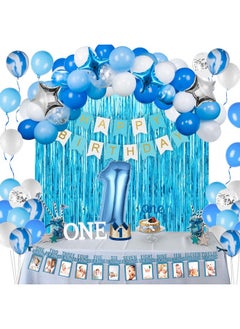 1St Birthday Boy Decorations 66Pcs Blue 1St Birthday Decorations For Boy With 12 Months Photo Banner, 1St Birthday Baby Crown, Cake Topper, 1St Birthday Highchair Banner - pzsku/ZB2ACA2C1A5BB5C338781Z/45/_/1727695709/8a400532-dfbe-4340-8e81-b9ba447ea227