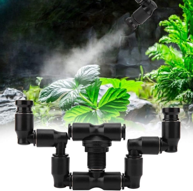 Maxmartt Reptile Fogger Spray Nozzles, 360 Adjustable Detachable Nozzle, Black Misting Spray Nozzles for Aquarium Rainforest - Image 2