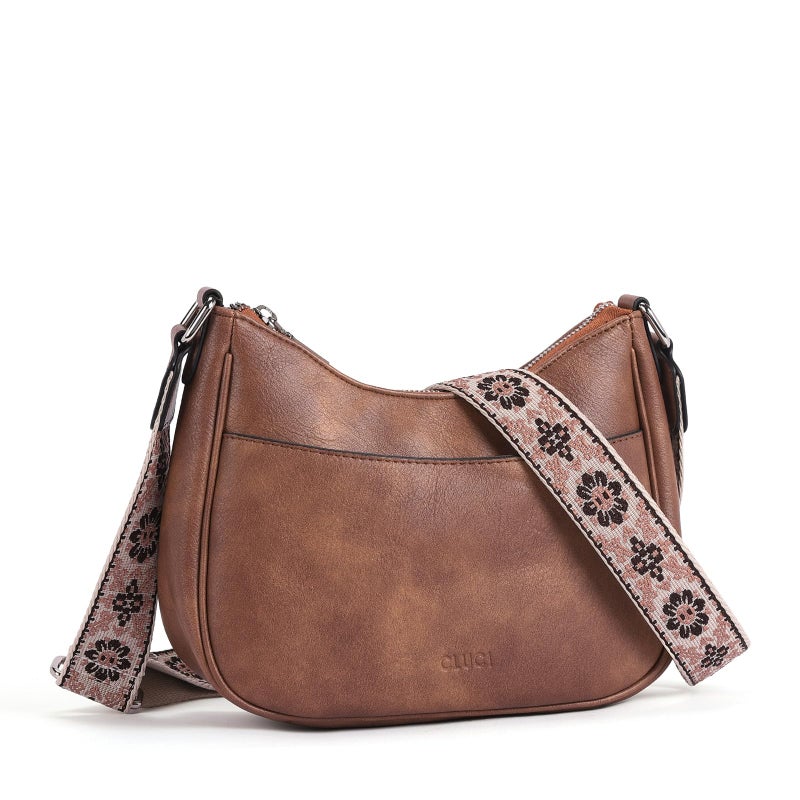 CLUCI Crossbody Purses for Women, Leather Crescent Bags Crossbody with Adjustable Strap, Women's Shoulder Handbags - Image 1