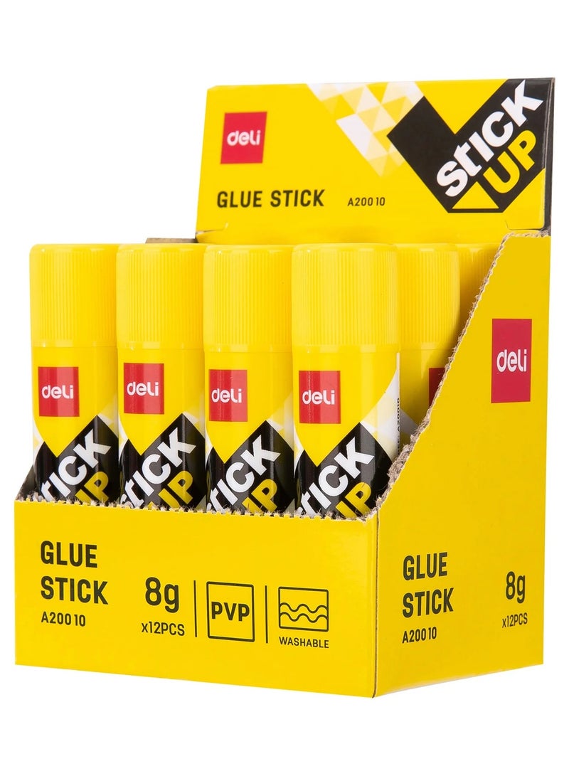 Deli A20010 Glue Stick 8 gm Pack of 12 - Image 1
