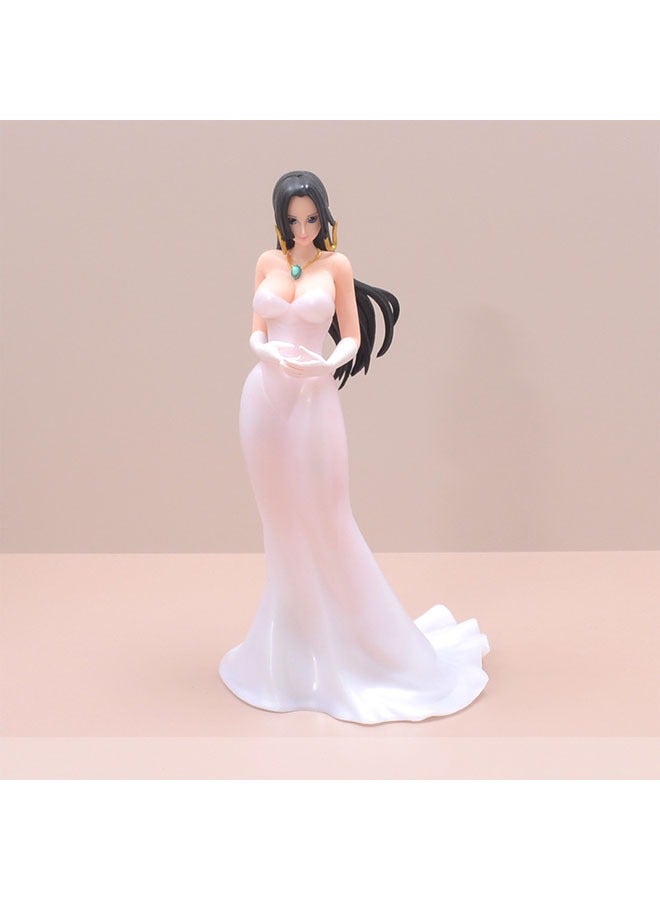 عام مجسم أنمي للإمبراطورة بوا هانكوك بزي الزواج، من مجموعة قراصنة One Piece، مصنوع من مادة PVC، يشمل صندوق للعرض. - Image 2