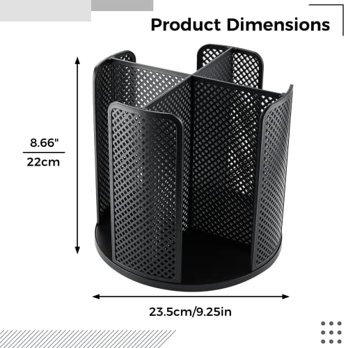 BATTIPAW Rotatable Cup and Lid Organizer with 4 Compartments, Coffee Cup Dispenser, Paper Cup Storage Holder, for Countertop Bathroom Kitchen Bedroom Coffee Shop (Black) - Image 4