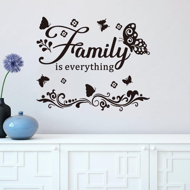 AnFigure Inspirational Family Wall Stickers for Bedroom: Home Quotes Motivational Vinyl Art Wall Decals for Living Room Kitchen Apartment Bathroom - Family is Everything 18" X 15" - Image 4