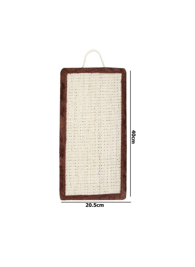 Pawise - Cat Hanging Scratching Board Pad Toy Fur Border, Rectangular Shape Cat Scratch Catch Board Mat, Satisfy Your Kitty'S Natural Scratching Instinct,Corrugated Scratching Pad(Pink) - Image 1