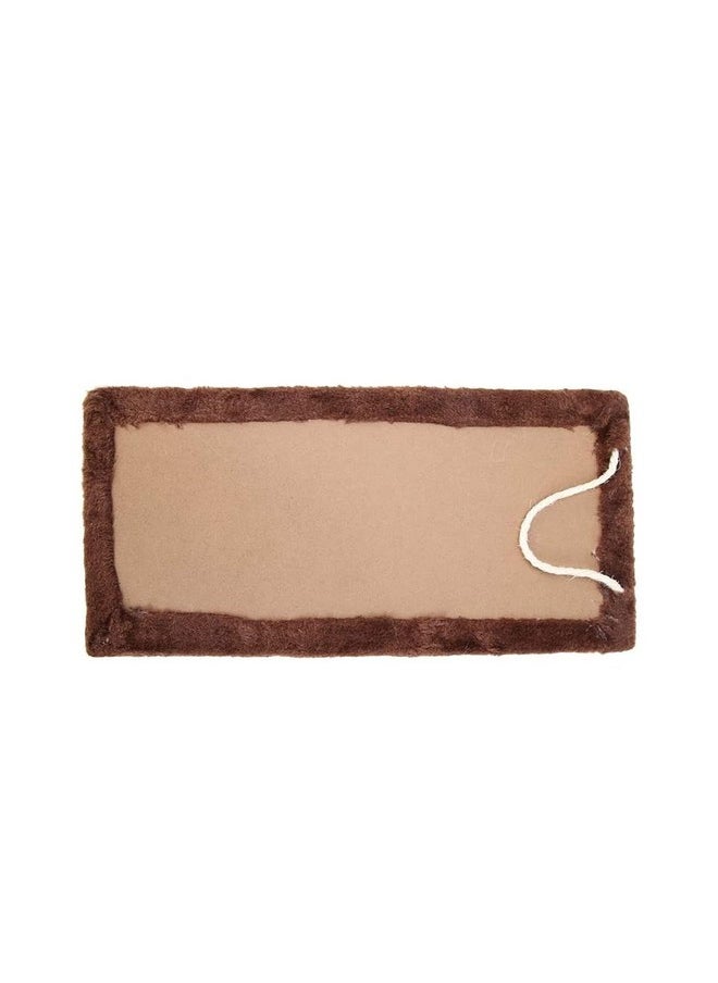 Pawise - Cat Hanging Scratching Board Pad Toy Fur Border, Rectangular Shape Cat Scratch Catch Board Mat, Satisfy Your Kitty'S Natural Scratching Instinct,Corrugated Scratching Pad(Pink) - Image 1