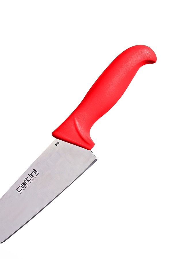 جودريج كارتيني سكين الشيف الكلاسيكي من كارتيني ، من الفولاذ المقاوم للصدأ لتقطيع وتقطيع اللحوم ، مقاس 8 بوصات - أحمر - Image 3