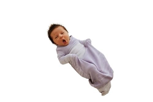 Swaddelini Large Swaddle Sleep Sack EasytoUse Baby Sleep Sack Helps Babies Sleep Longer 03 Months 1218 Pounds Made in USA Lavender - Image 1