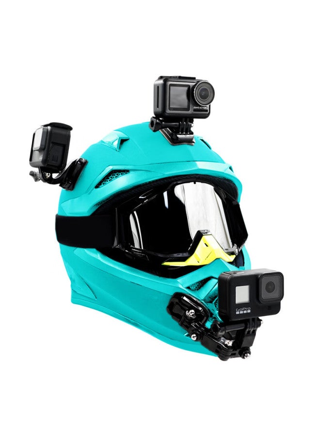 MAXCAM ماكس كام مناسب لكاميرا أكشن DJI أوزمو 4/3، مجموعة حامل خوذة دراجة نارية Gopro 121109، ملحقات حزام الخوذة - Image 4