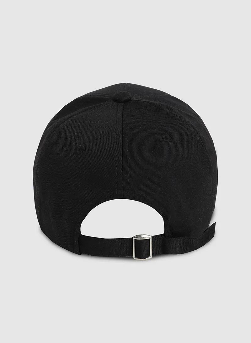 Haute Sauce Rhinestone Butterfly Baseball Cap - Black
