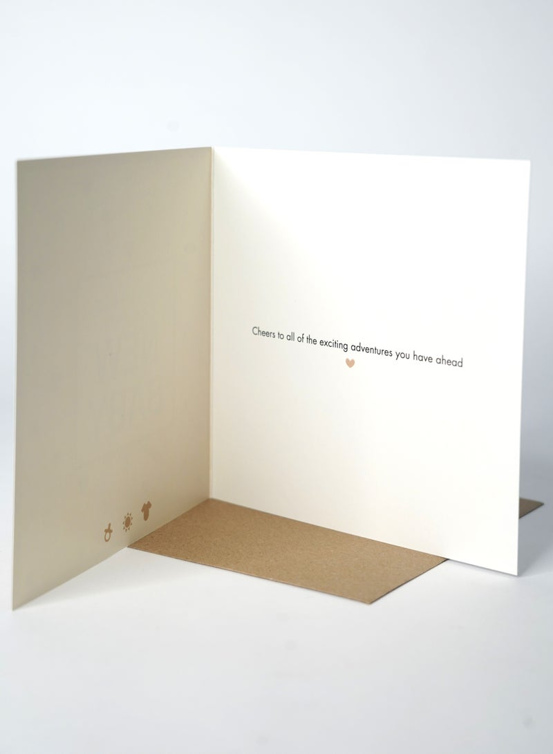 Congrats On Your New Baby - Gold Foil Greeting Card