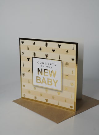 Congrats On Your New Baby - Gold Foil Greeting Card - pzsku/ZB2ACF7E6B3778D407437Z/45/1746707842/c50ac4b7-2218-435b-8f6d-ecf75787d7ec