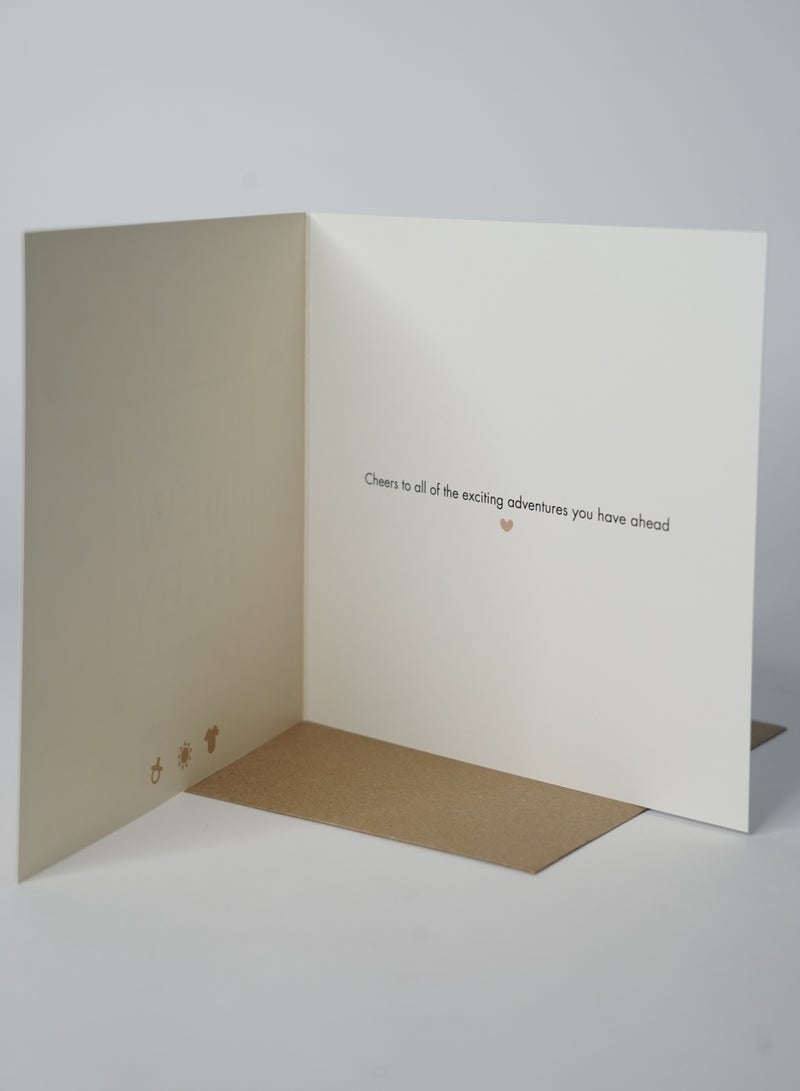 Congrats On Your New Baby - Gold Foil Greeting Card