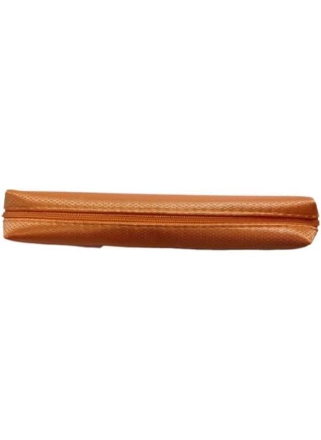 Generic - Student Pencil Case Pencil Case Large Capacity Canvas Simple Pencil Bag for Boys Girls (Sponge and Starfish(Orange)) - Image 1