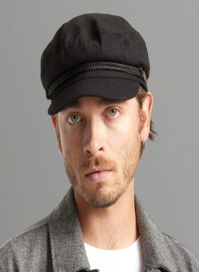 Brixton Unisex Adult Fiddler Newsie Cap, Black, Small US - Image 3