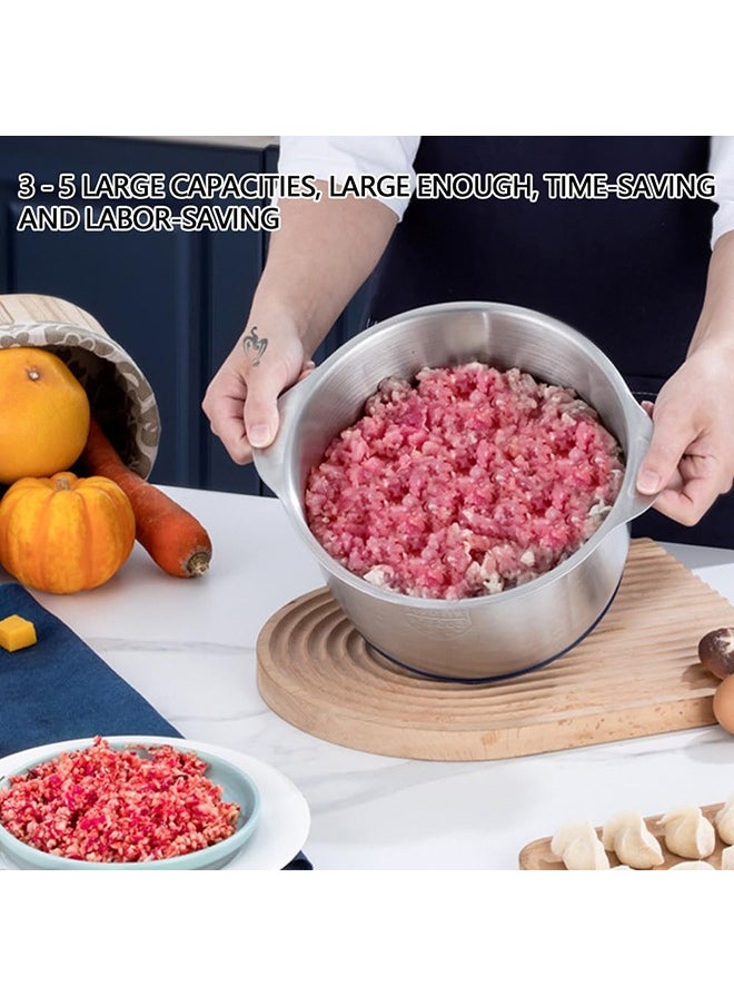 Arabest - Electric Meat Grinder, 5 Liters Large Capacity Kitchen Food Processor, Stainless Steel, Suitable for Processing Meat/Vegetables/Nuts and Other Ingredients - Image 1