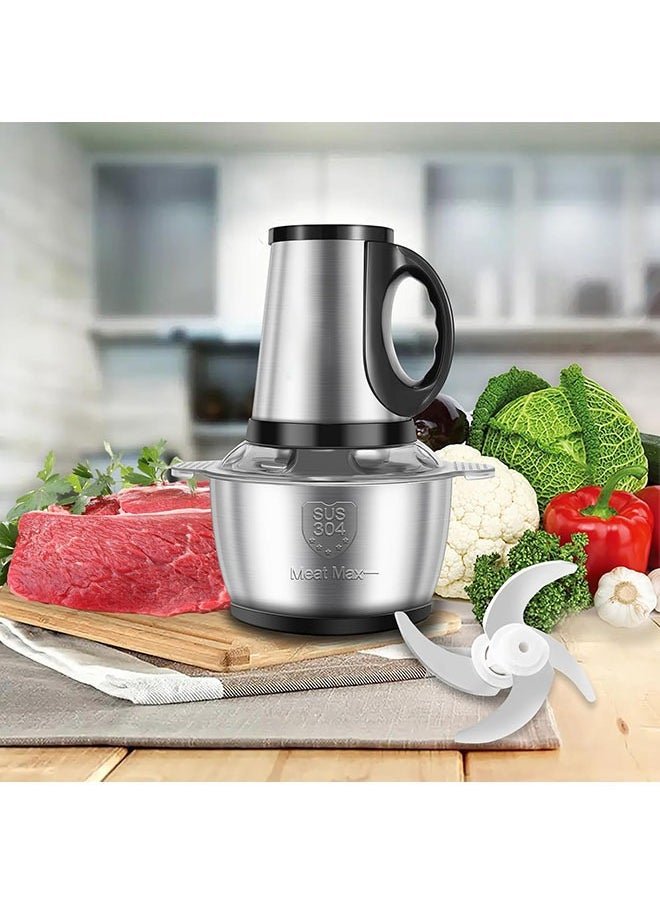 Arabest - Electric Meat Grinder, 5 Liters Large Capacity Kitchen Food Processor, Stainless Steel, Suitable for Processing Meat/Vegetables/Nuts and Other Ingredients - Image 1