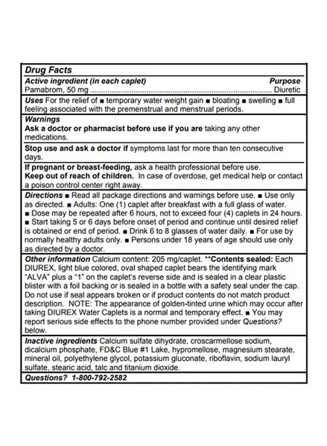 Diurex Max - Maximum Strength Caffeine Free Diuretic Water Pills - Relieve Water Bloat - Image 3