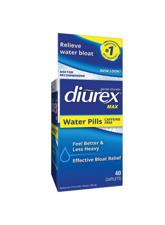 Diurex Max - Maximum Strength Caffeine Free Diuretic Water Pills - Relieve Water Bloat - Image 1