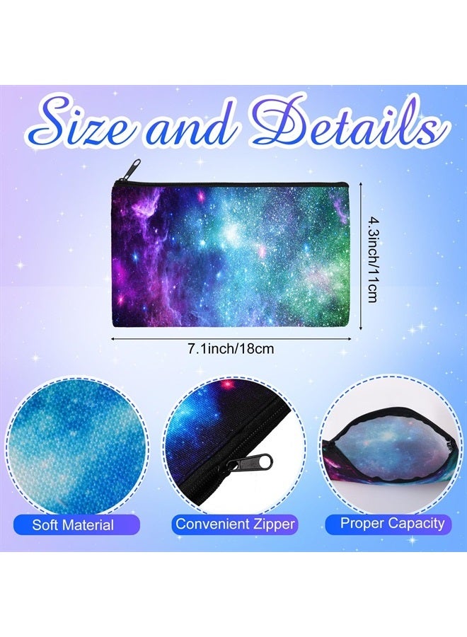 Reginary 20 Pieces Cosmetic Bag for Women, Roomy Makeup Bags with Zipper Toiletry Bag Pouch Travel Packing Accessory Organizer Gifts, 7 x 4.3 Inches (Starry Sky) - Image 2