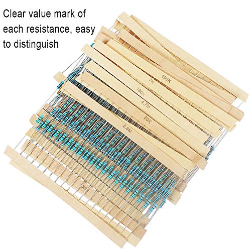 Aniann 1280 Pieces 64 Values Resistor Kit, 1% Assorted Resistors 1 Ohm-10M Ohm 1/4W Metal Film Resistors Assortment for DIY Projects and Experiments - Image 5