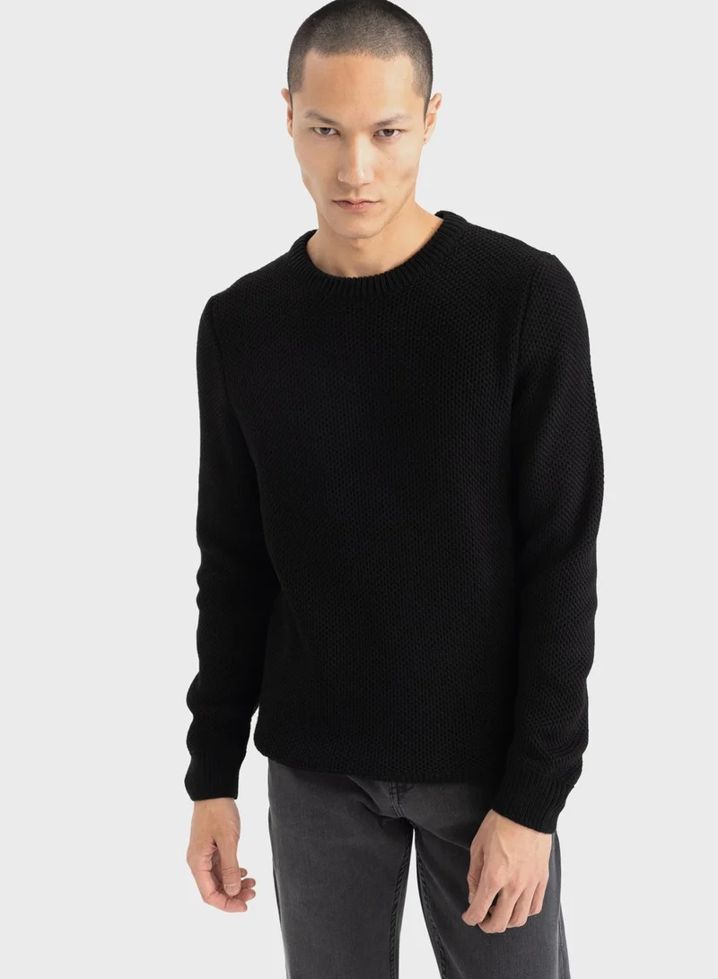 DeFacto Crew Neck Knitted Sweater