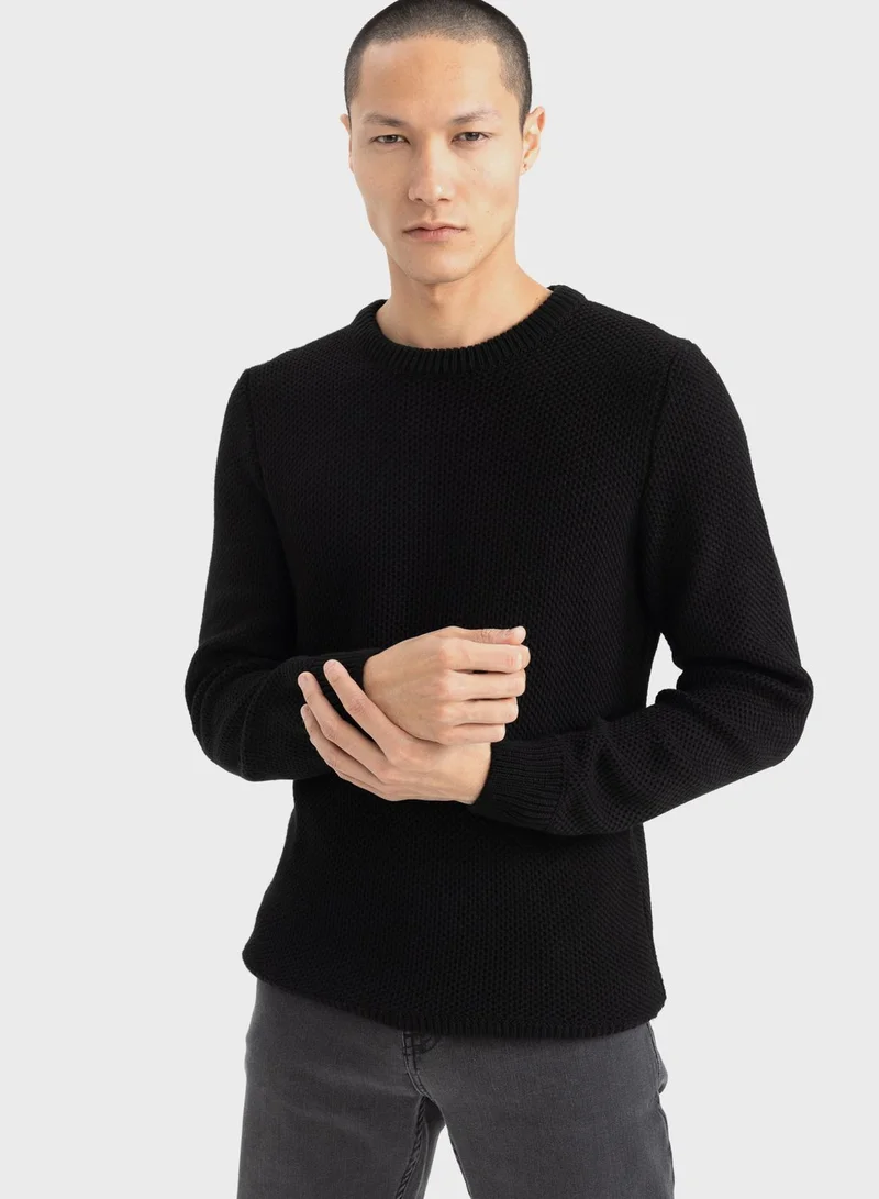 DeFacto Crew Neck Knitted Sweater