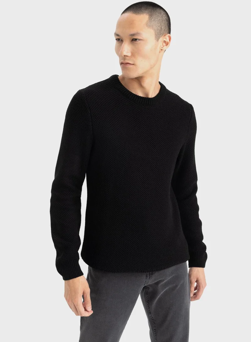 DeFacto Crew Neck Knitted Sweater