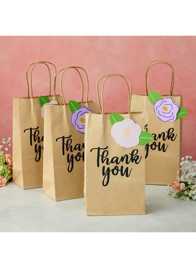 Sparkle and Bash 100-Pack of Thank You Party Favour Kraft Bags (23 x 14 x 8 cm) - Image 2