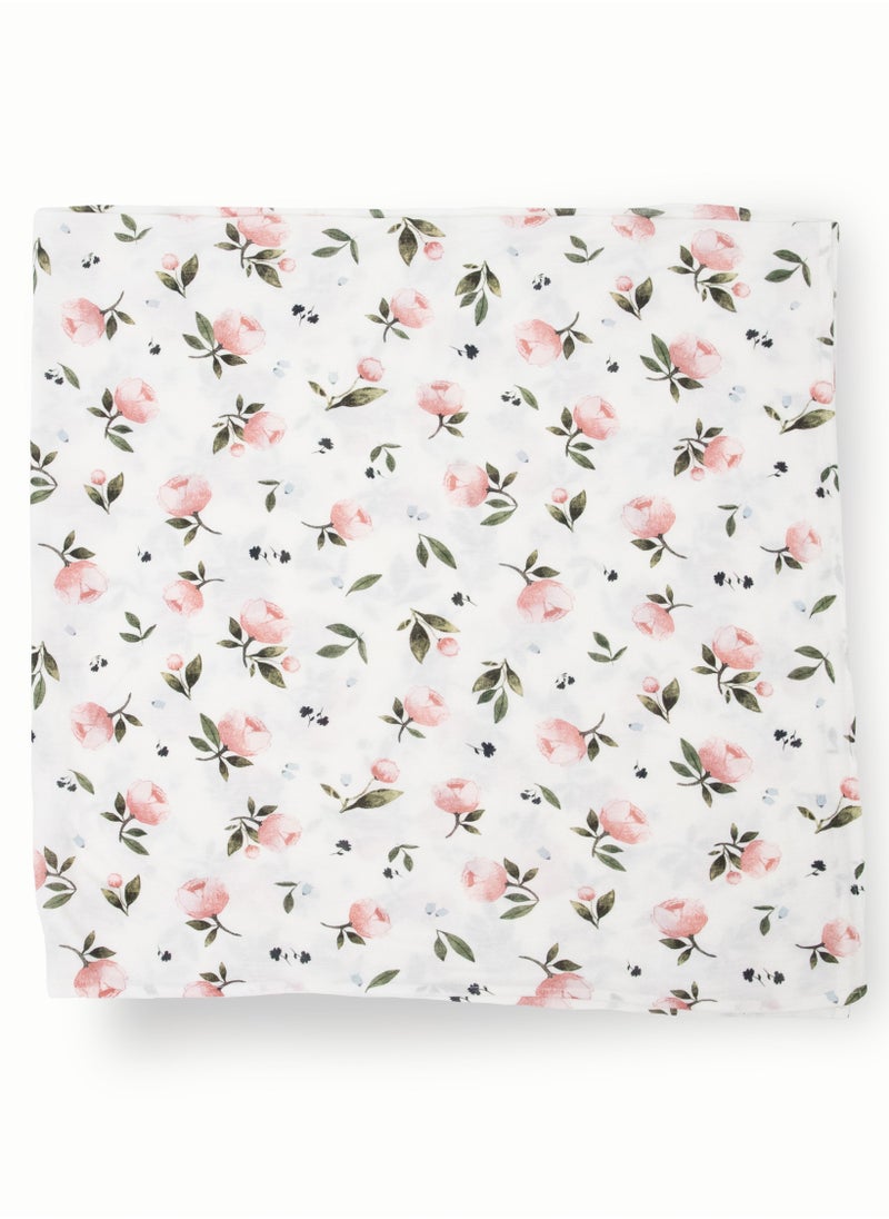 little unicorn - Stretch Knit Swaddle 2 Pack Watercolor Rose - Image 1