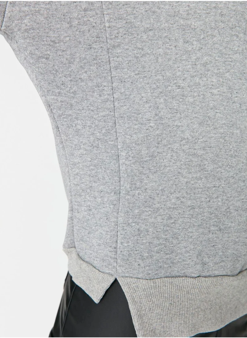 trendyol High Neck Knitted Sweatshirt