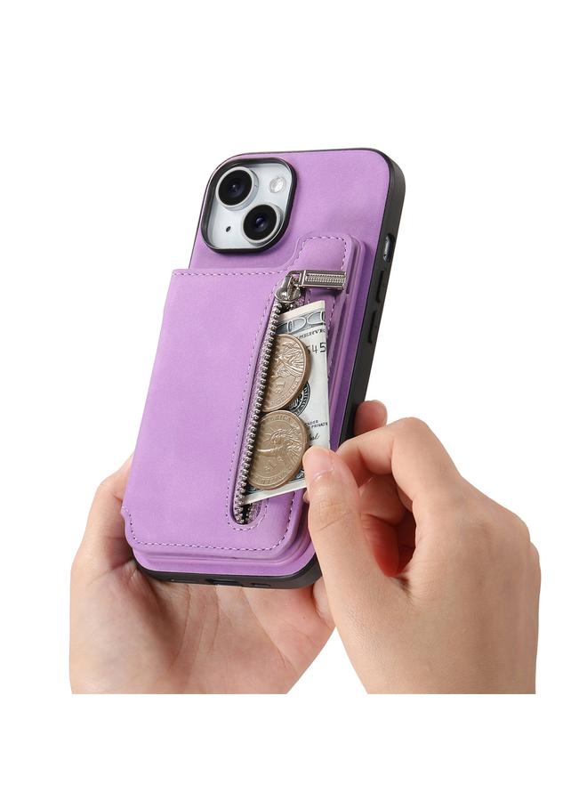 Zaboon Case For iPhone 11 Pro Retro MagSafe Zipper Wallet Card Bag Back Phone Case - Image 5