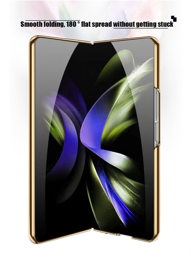TEAM LUXURY Samsung Galaxy Z Fold 5 Phone Case Electroplated Phone Accessories Anti Drop and Anti Scratch Camera Phone Cover, Back Texture Pattern Waterproof and Oil Resistant  - Image 4