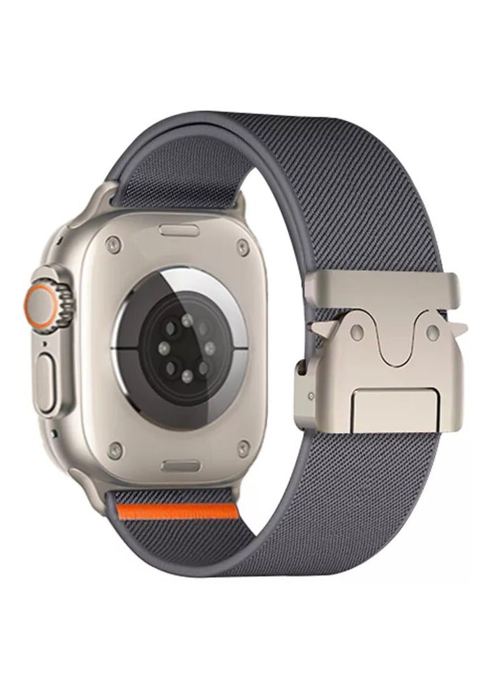 سوار ساعة رياضي متين وقوي متوافق مع ساعة أبل الترا 1/2/3 49 مم 46مم 45 مم 44 مم 42 مم للرجال والنساء،حزام مصنوعة من البوليستر القابل للتنفس بإبزيم على شكل مظلة قابل للتعديل لساعة آي ووتش أصدار11 10 9 8 7 6 5 4 3 2 1 - Image 1