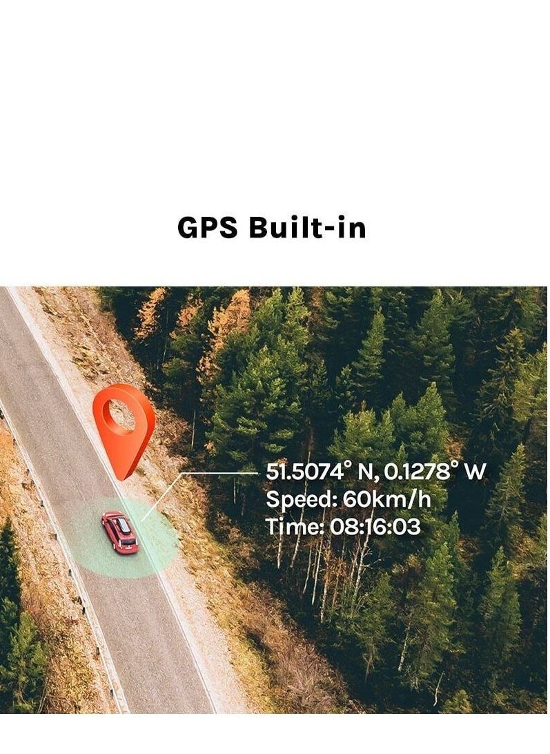 70mai True 4K Dash Cam A800S with Sony IMX415, Built in GPS, Super Night Vision, 3'' IPS LCD, Parking Mode, ADAS, Loop Recording, iOS/Android App Control