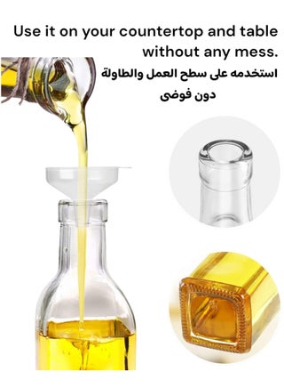 Oil Dispenser Bottle, 500ml Olive Oil and Vinegar Dispenser Bottle, 2pcs Glass Oil Bottles for Kitchen By Golden Pot - view 2
