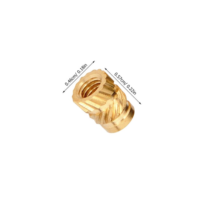 100pcs M3 Brass Threaded Knurled Heat Resistant Insert Nuts for 3D Printer Embedment, Hot Melt Heat Set Nut Inserts for Industrial Fastening Applications - Image 2