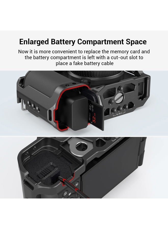SmallRig Cage with Built-in Quick Release Plate for Arca-Swiss and Cold Shoe for Sony ZV-E10-3531 - Image 4