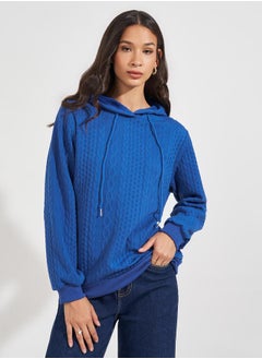Oversized Regular Length Textured Hoodie