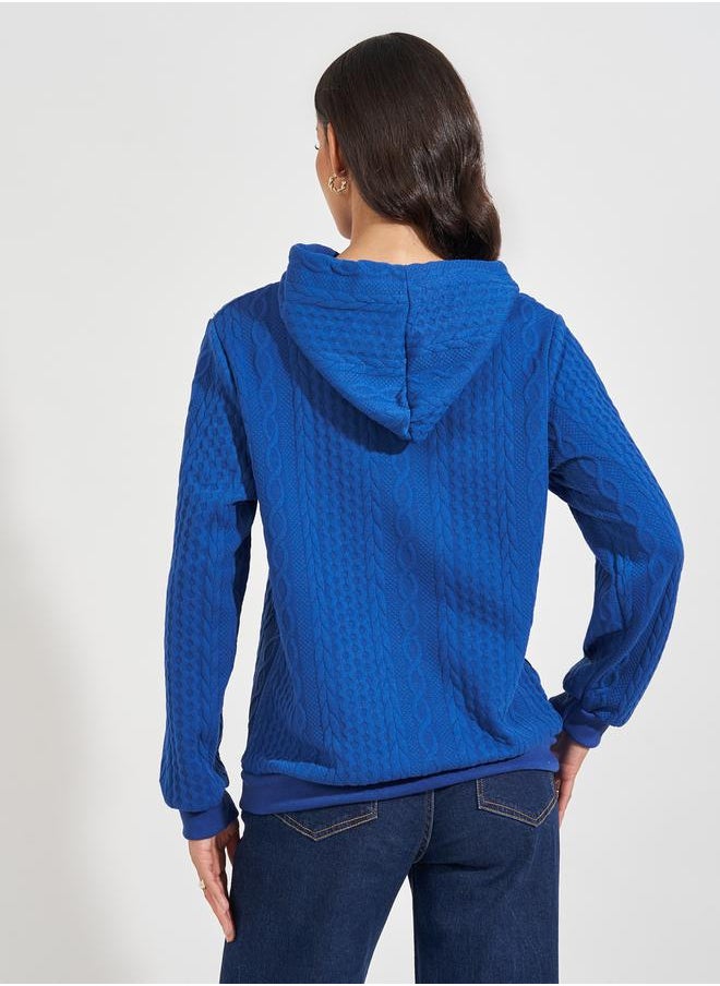 Styli - Oversized Regular Length Textured Hoodie - Image 1