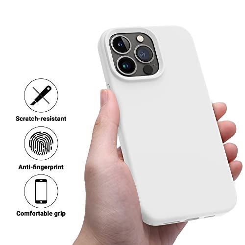 OTOFLY Designed for iPhone 14 Pro Case, Silicone Shockproof Slim Thin Phone Case for iPhone 14 Pro 6.1 inch (White) - Image 5