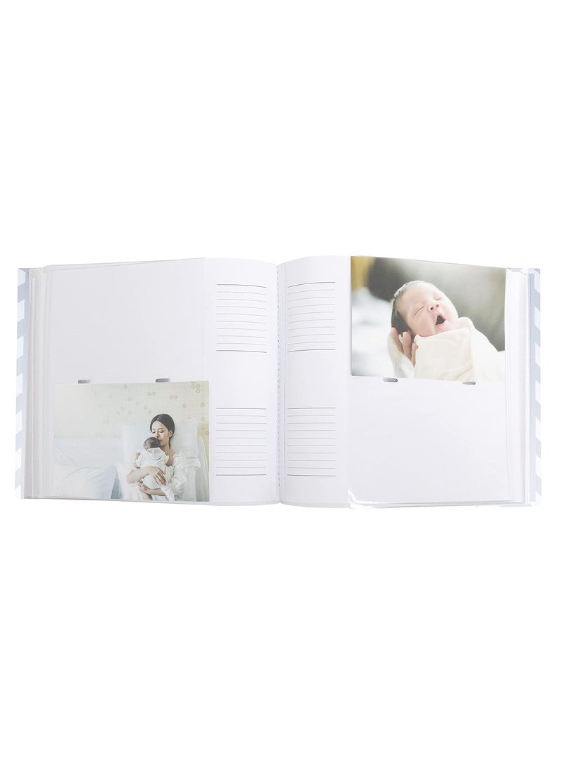 pearhead Pearhead Baby Photo Album for Baby Girl or Baby Boy GenderNeutral Baby Memory Book Keepsake Baby Shower New and Expecting Parents Gray Chevron Pack of 2  - Image 3