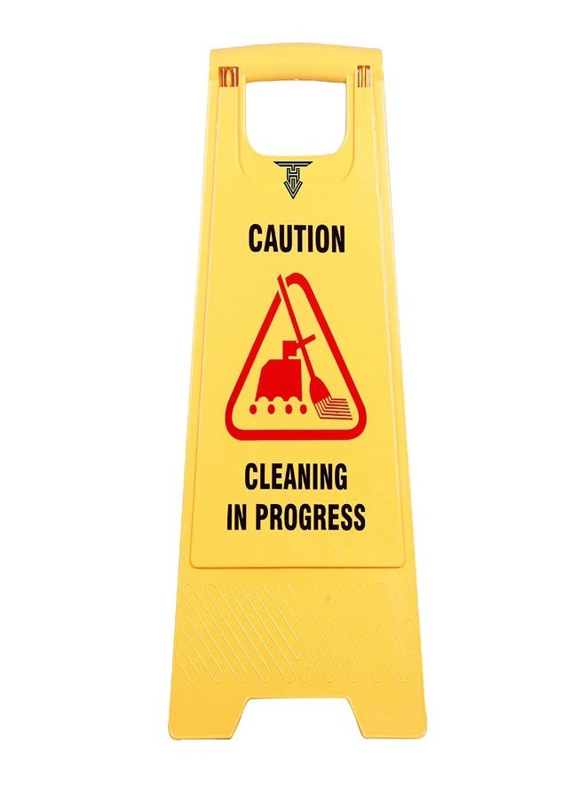 TARGET HYGIENE Caution Sign Board Working in Progress Cleaning in Progress, Medium Size -Yellow (Combo of 2 Pc Sign Board) - Image 3