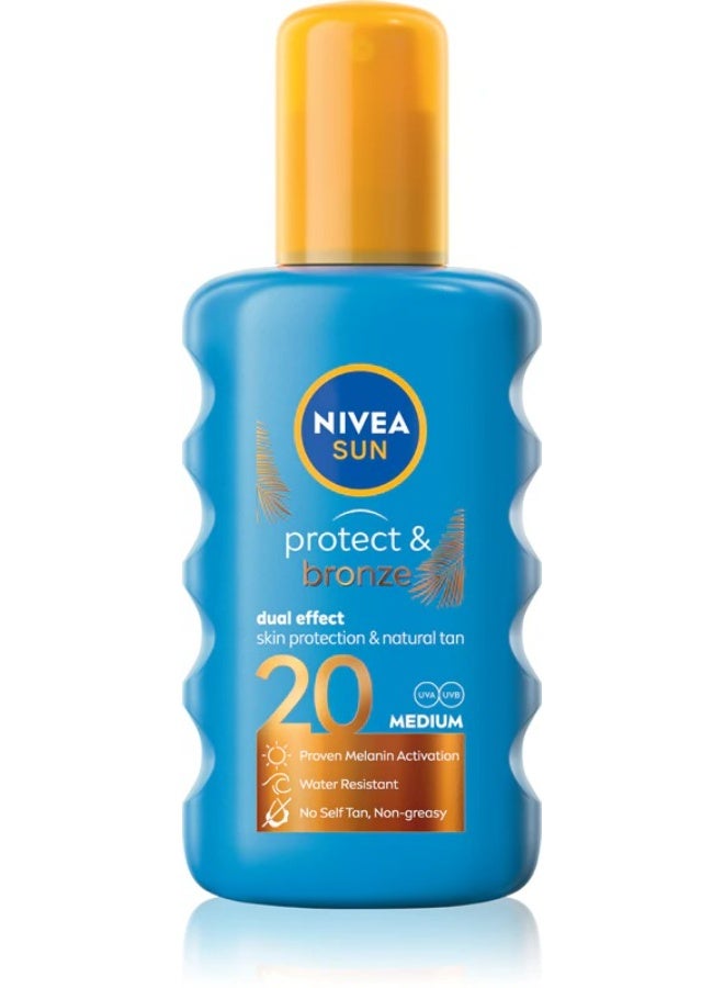 نيفيا بخاخ واقي من الشمس وبرونز مزدوج المفعول بعامل حماية من الشمس 20، 200 مل - Image 1