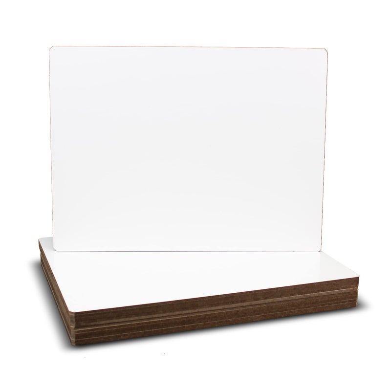 Flipside Products 9" x 12" Dry Erase White Boards, Nipped Corners, Classroom Pack, Single-Sided Lapboard For Class, Reusable For Group Participation - 12 Pack - Image 5