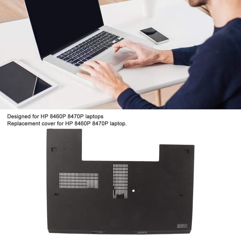 غطاء سفلي للابتوب موديل 8460P 8470P، غطاء سفلي بديل للابتوب، هيكل ABS متين مع تصميم تهوية، غطاء سفلي سهل التركيب للاستخدام التجاري - Image 4