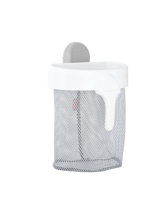 نوبي منظم ألعاب الحمام الشبكي من نوبي - مع حامل شفط قابل للفصل، مقبض مريح لسهولة التنظيف، شبكة سريعة الجفاف، تحافظ على ألعاب الحمام جافة ومنظمة، متينة - Image 3