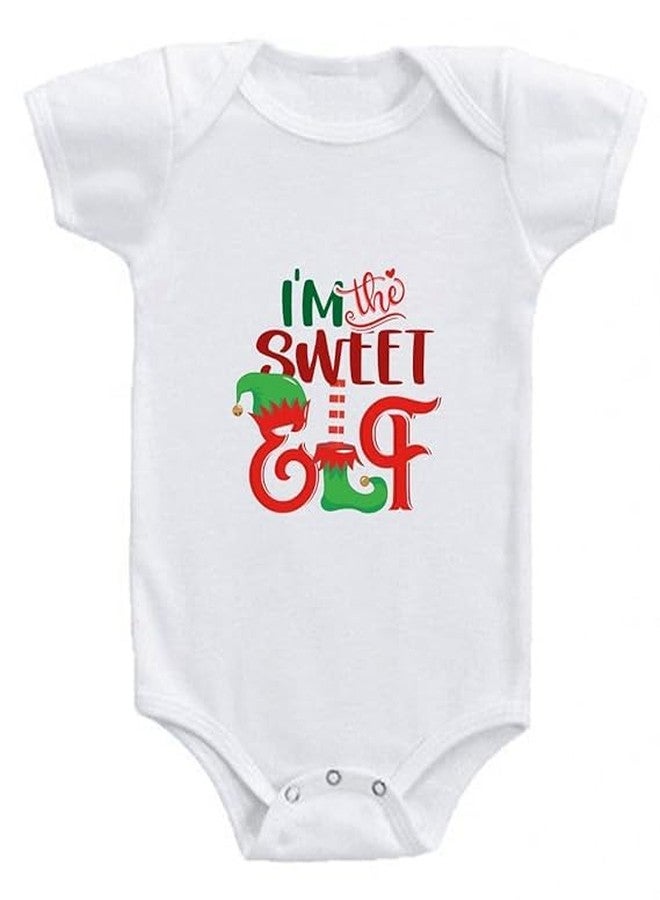 American Apple Romper My 1st Christmas Printed Marry Christmas Printed dress Baby Sleep Suit For Boys & Girls Printed Birthday Gift Rompers T-Shirt (0-3 Months, I M The Sweet)