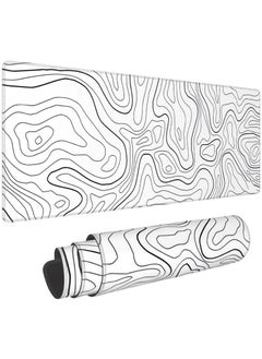 Gaming Laptop Mouse Pad Topographic Gaming Mouse Pad Big Desk Pads PC Keyboard Non-Slip 800 * 300 * 3mm Thick Rubber Table Mat Mouse Pads
