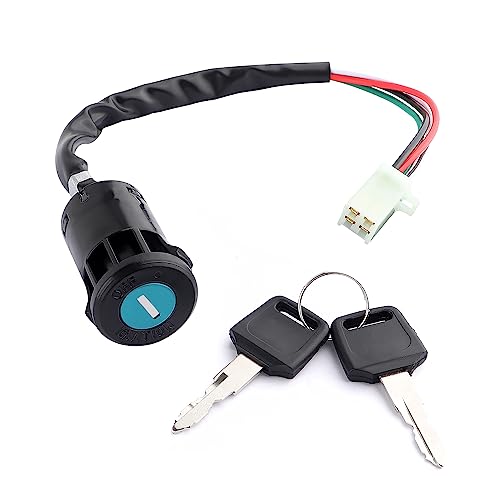 Salior Ignition Switch with Key,Standard 4 Wire Ignition Lock Cylinder Fit for 50-250cc Motorcycle,Scooter,ATV,Pocket Bike,Dirt Bike,Motorcycle Accessories Ignition Switch Cylinder - Image 4