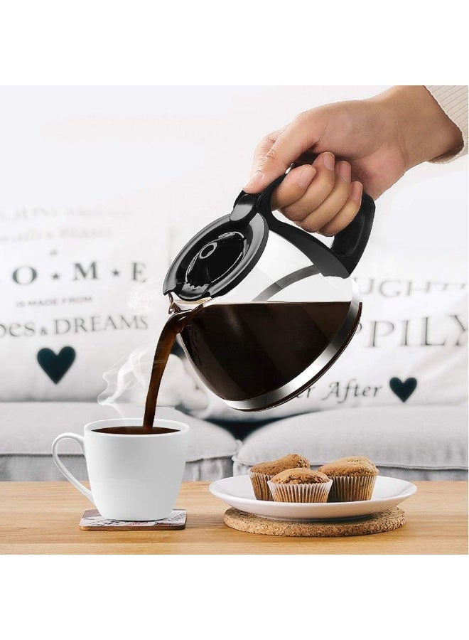 DLC Coffee Machine Jug, Carafes, Coffee Machine Pot Replacement, 1200ml Capacity, Black - Image 3